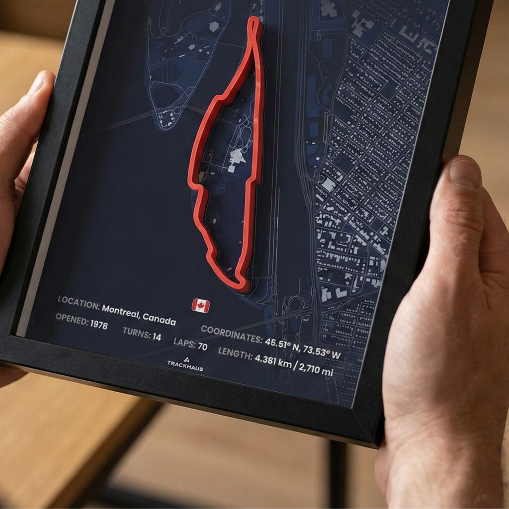 3D Formula Track Wall Art – Montréal Circuit Edition | Premium Motorsport Décor - Gifts4Him