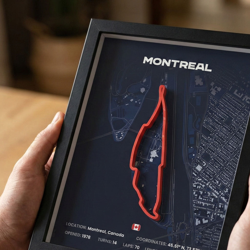 3D Formula Track Wall Art – Montréal Circuit Edition | Premium Motorsport Décor - Gifts4Him