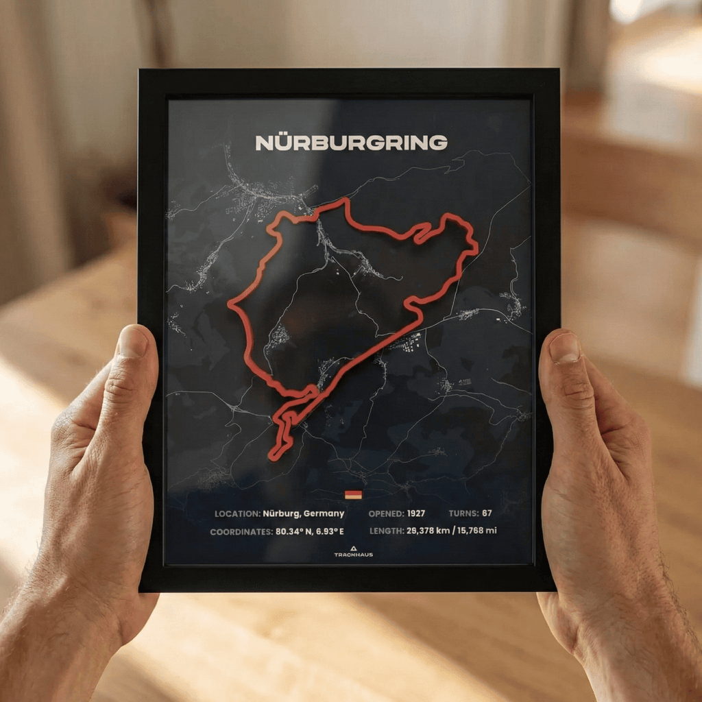 3D Formula Track Wall Art – Nürburgring Circuit Edition | Premium Motorsport Décor - Gifts4Him