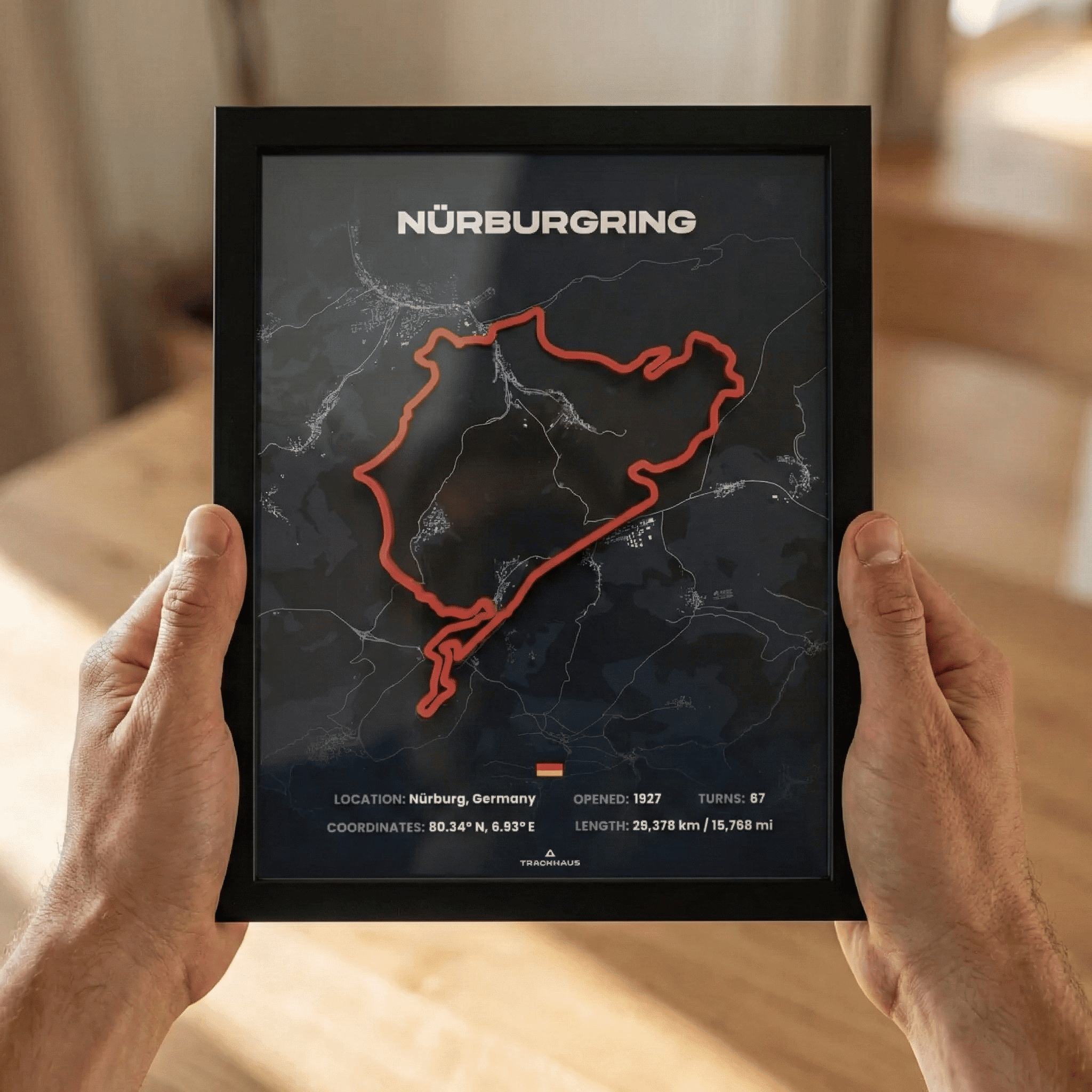 3D Formula Track Wall Art – Nürburgring Circuit Edition | Premium Motorsport Décor - Gifts4Him
