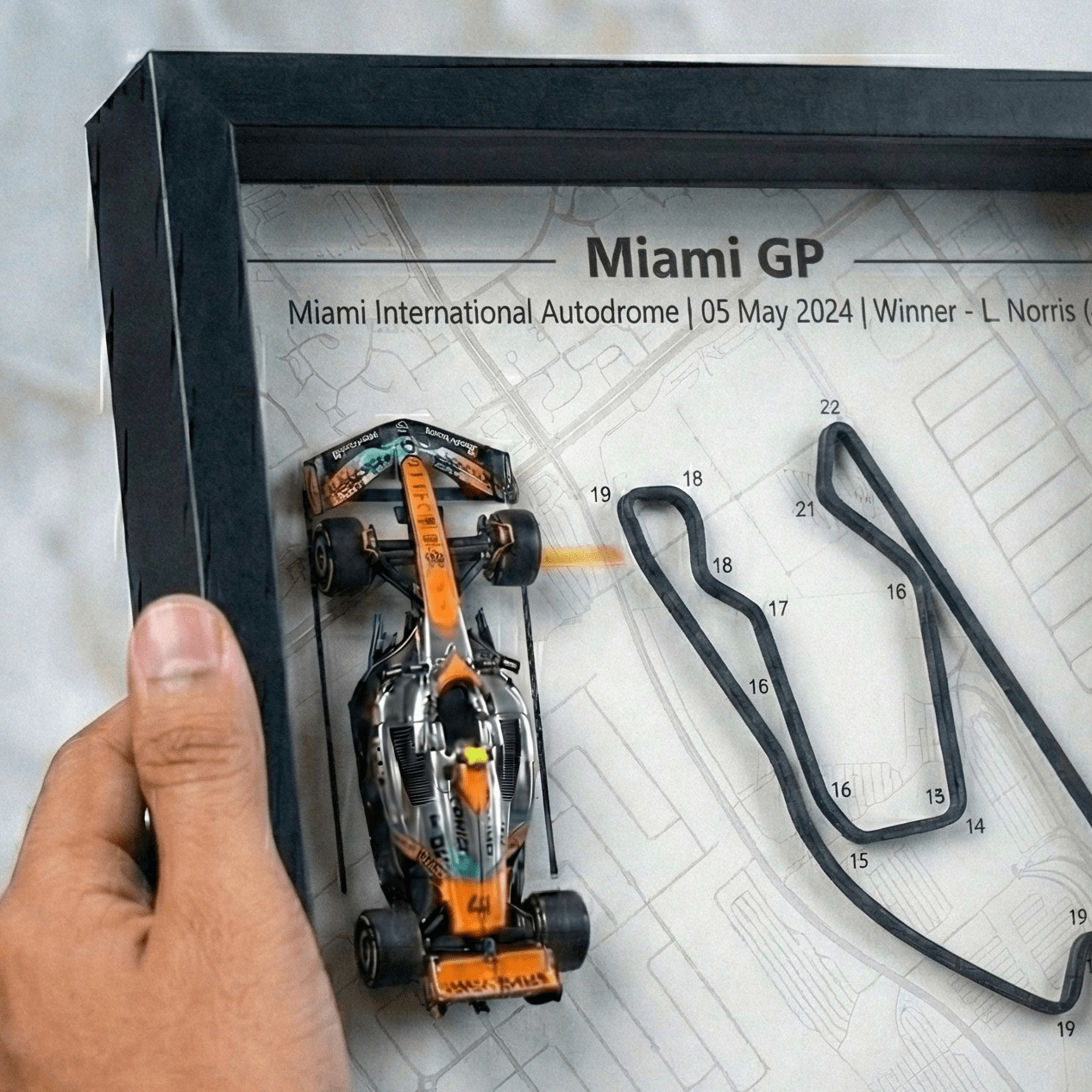 Lando Norris Miami GP 2024 Collectible | Premium Die Cast Scale Car | F1 Inspired 1:43 Scale Model | Ultimate Formula 1 Gift for Him - Gifts4Him