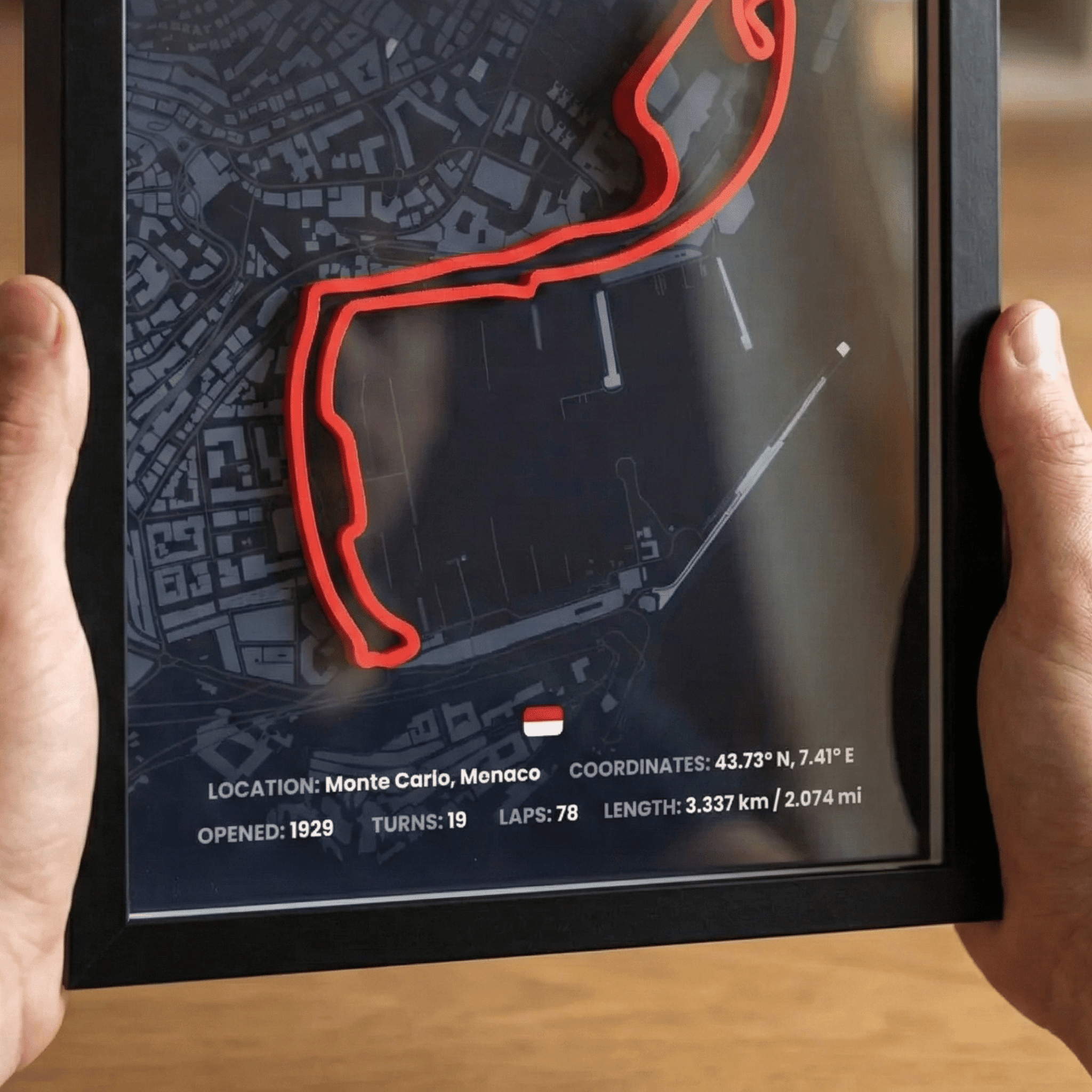 Monaco F1 Circuit 3D Wall Art – Premium Formula 1 Track Décor - Gifts4Him