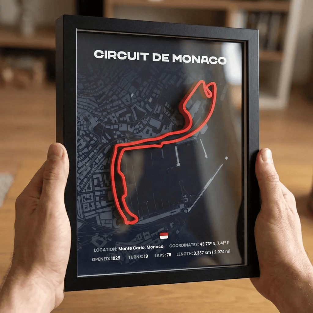 Monaco F1 Circuit 3D Wall Art – Premium Formula 1 Track Décor - Gifts4Him