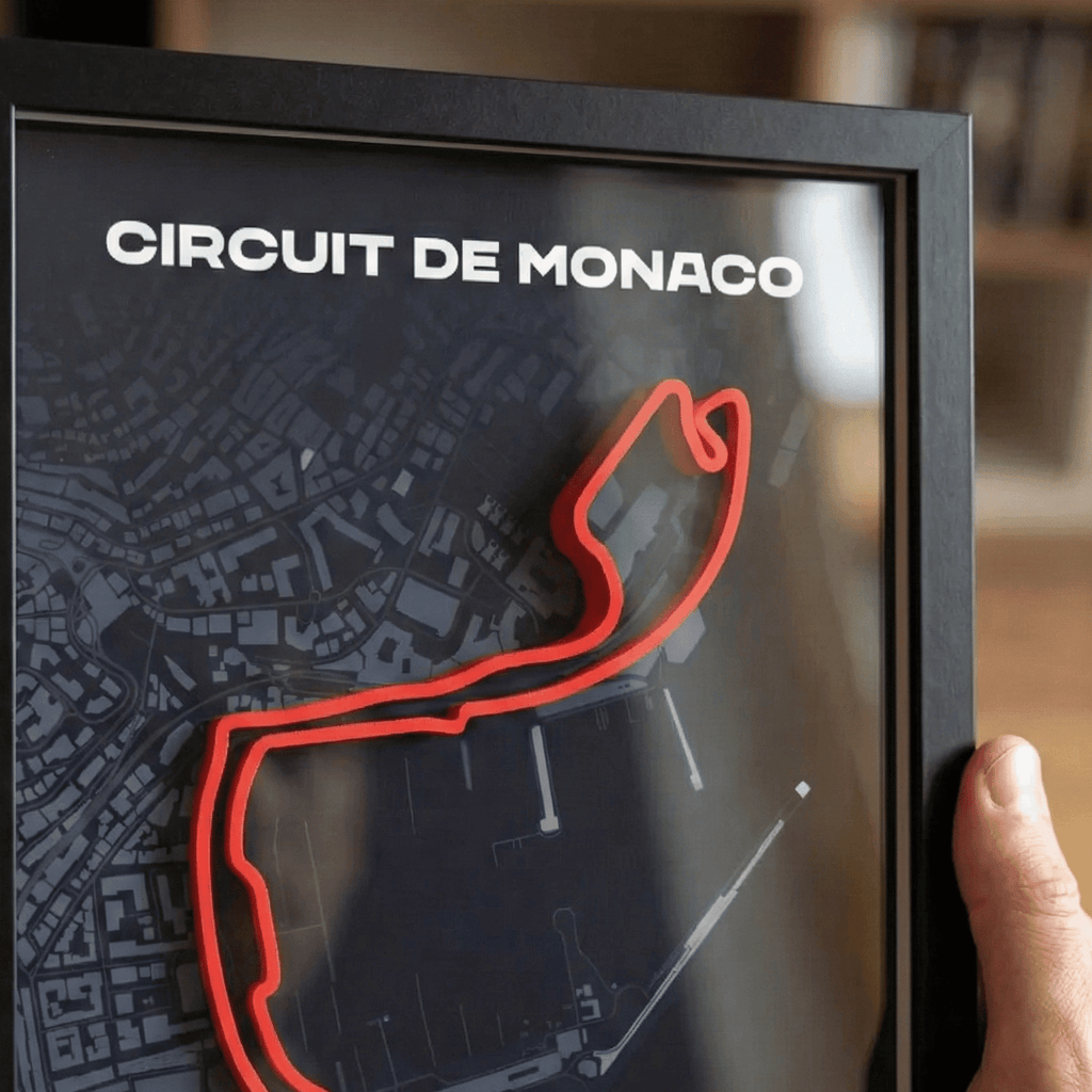 Monaco F1 Circuit 3D Wall Art – Premium Formula 1 Track Décor - Gifts4Him